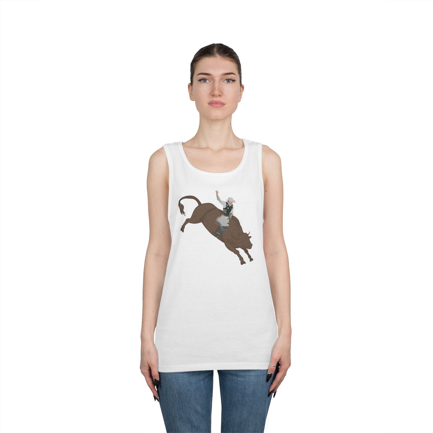 Unisex Heavy Cotton Tank Top - Cowboy - V2