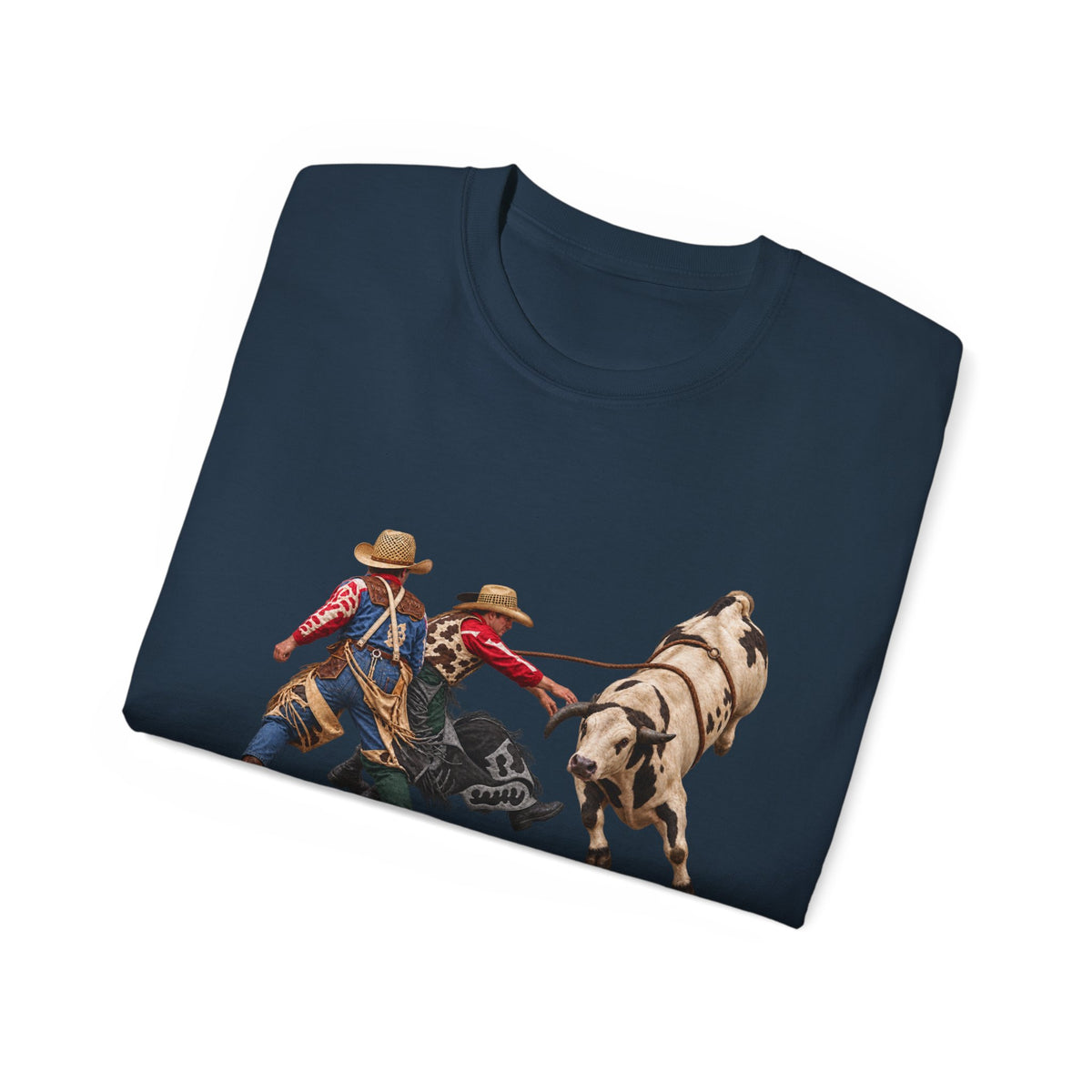 Unisex Ultra Cotton Tee - Cowboys - Clowns and Bull - without Text - 3D Transparent