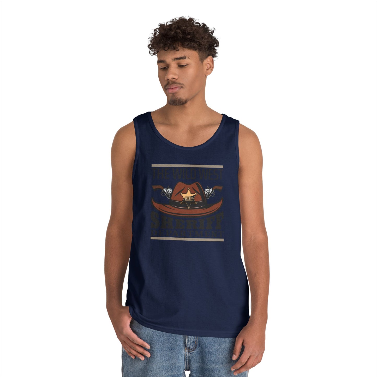 Unisex Heavy Cotton Tank Top - The Wild West - Sheriff Department
