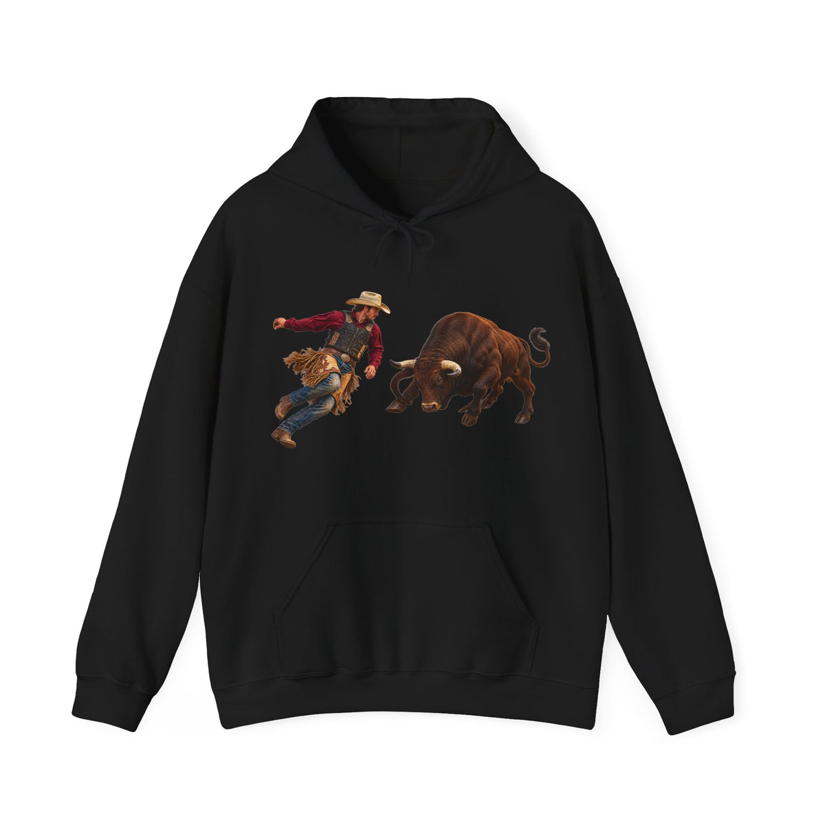Hoodie — Cowboys - Cowboy and Bull - Color - 3D Transparent