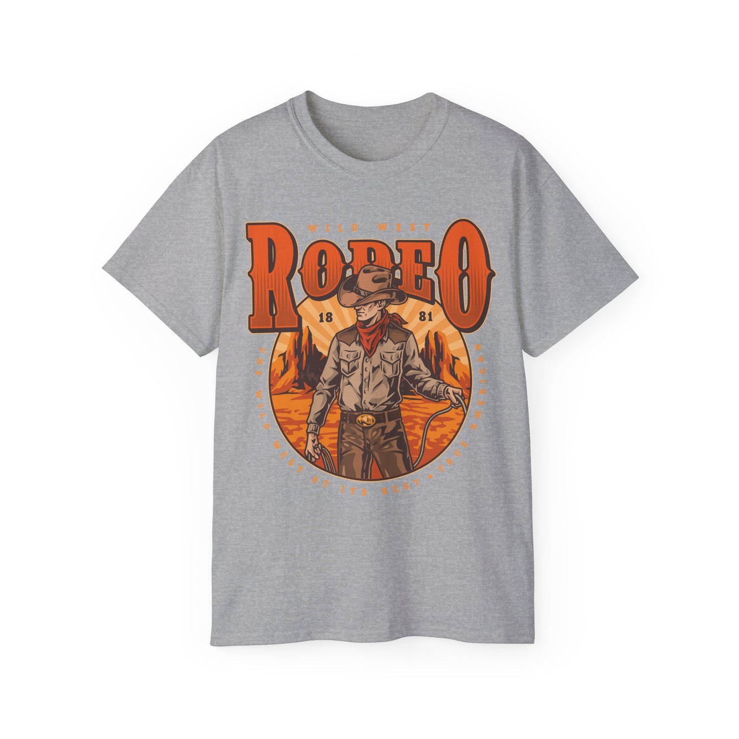 Unisex Ultra Cotton Tee - Wild West Rodeo - True American - The Wild West At Its Best