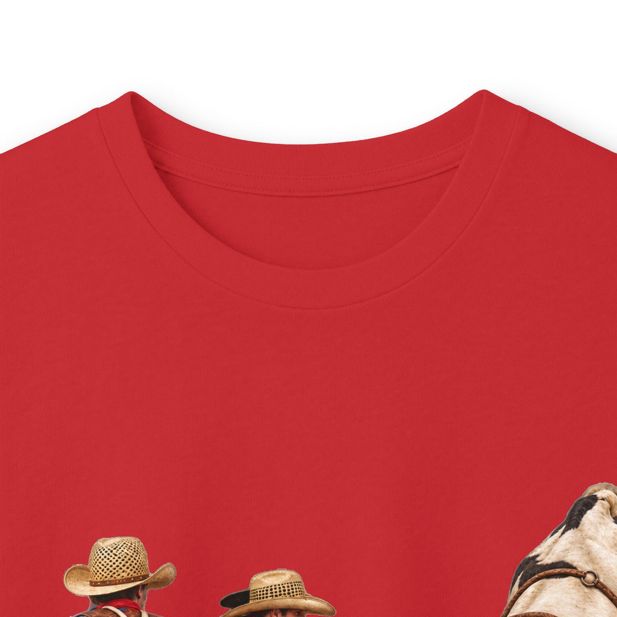 Unisex Ultra Cotton Long Sleeve Tee - Cowboys - Clowns and Bull - without Text - 3D Transparent