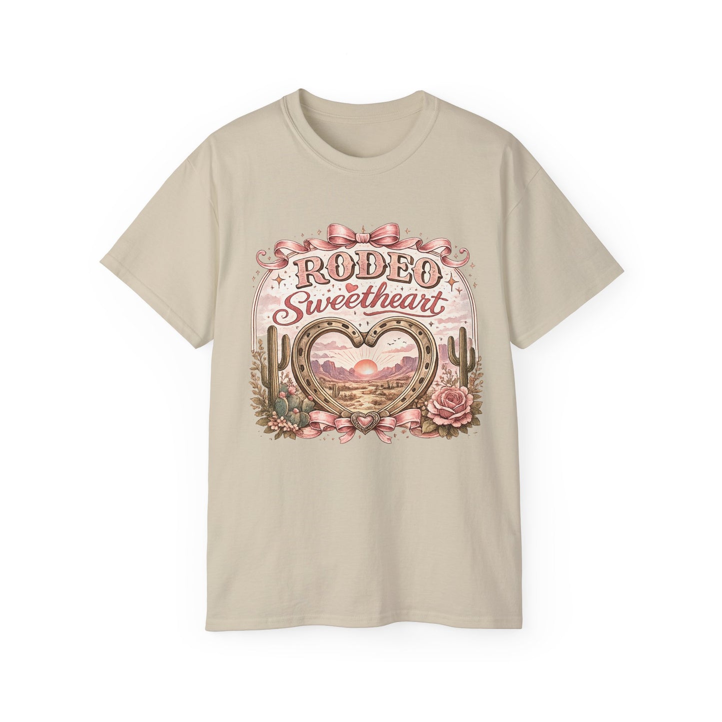 T-Shirt - Rodeo sweetheart with desert blooms