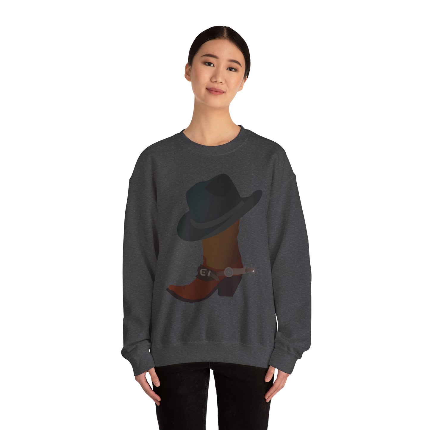 Crewneck Sweatshirt - Rodeo - Boots and Hat and Spurs