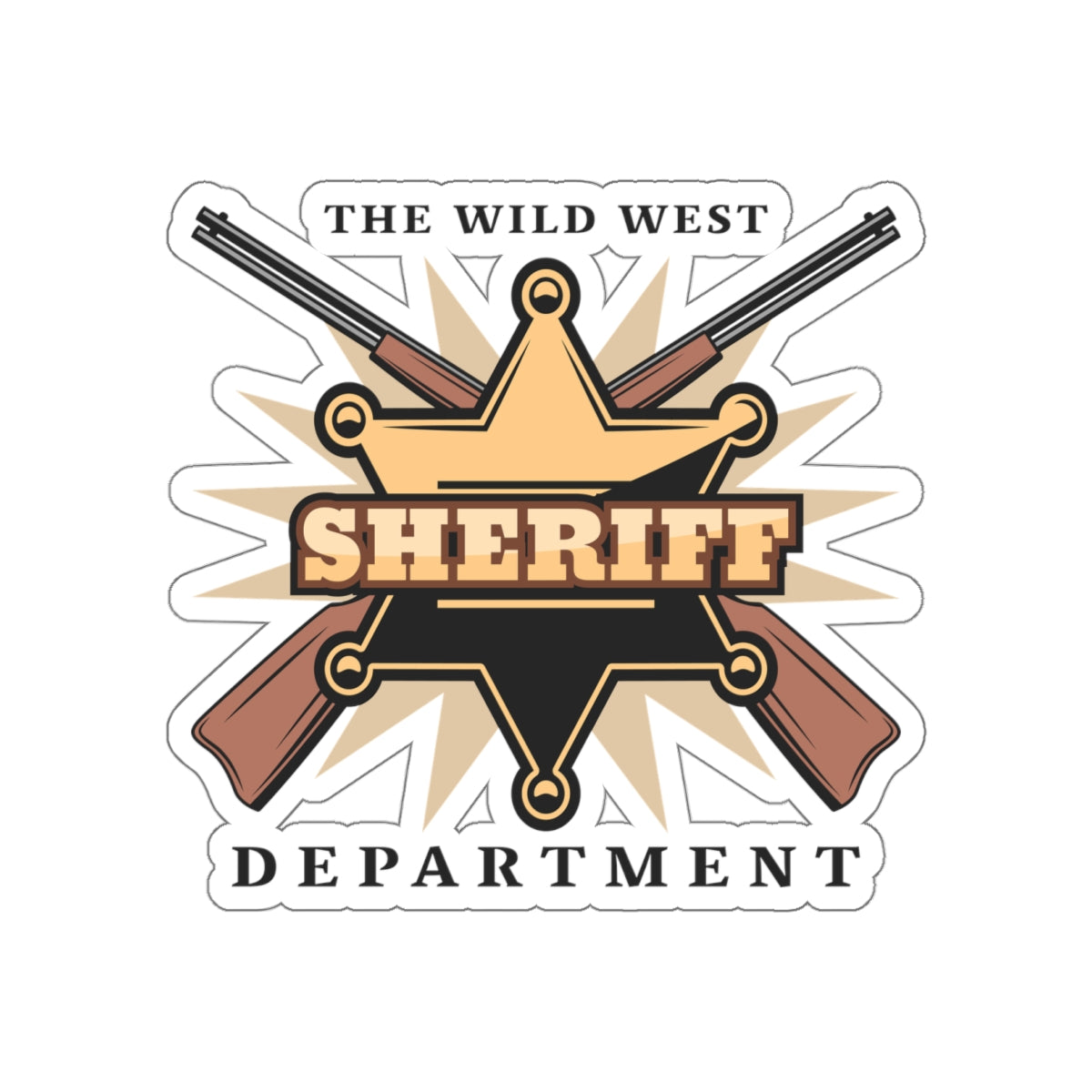 Die-cut stickers - Western Cowboy - The Wild West - Sheriff Department
