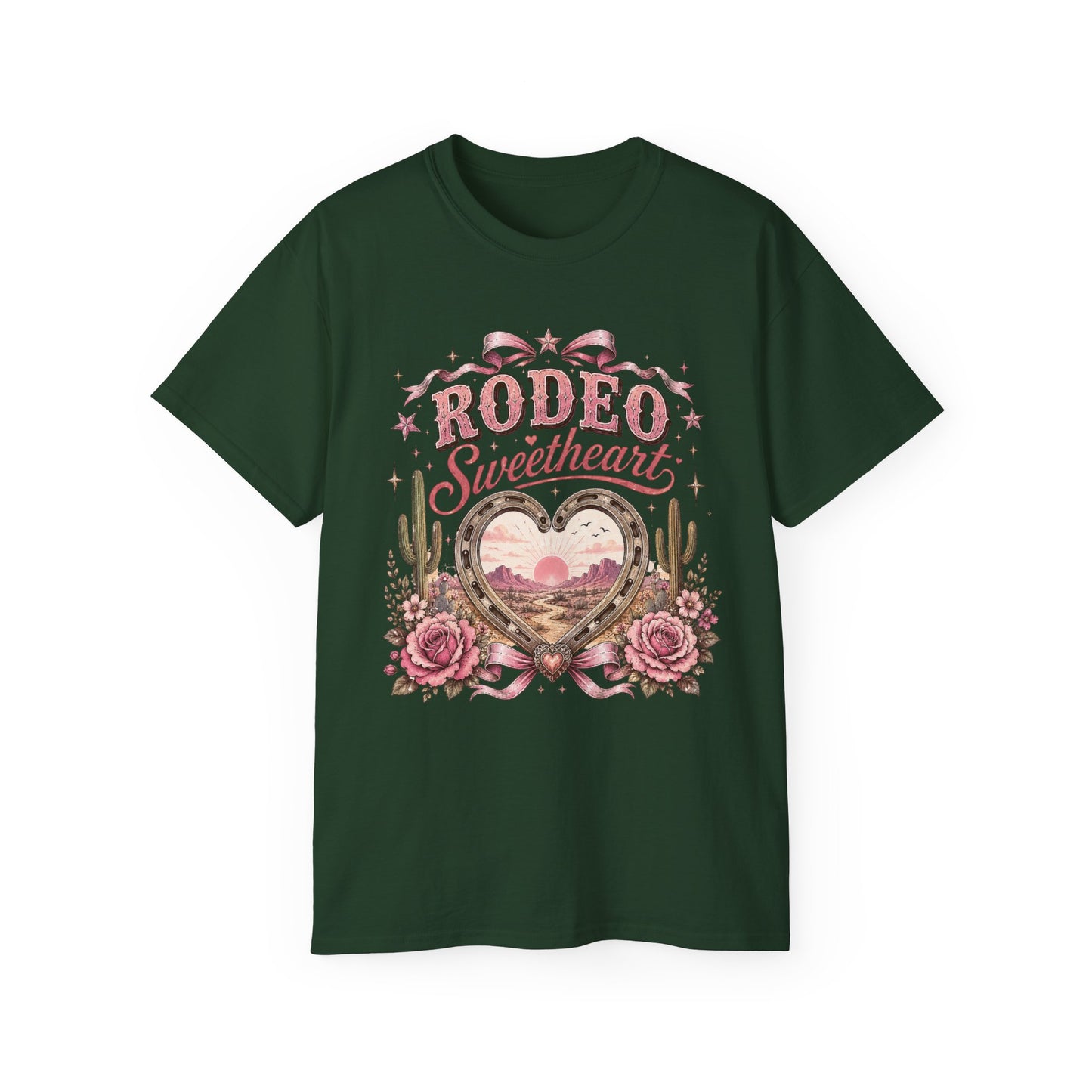 T-Shirt - Rodeo sweetheart with floral details