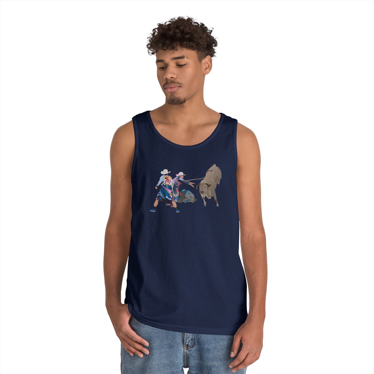 Unisex Heavy Cotton Tank Top - Clowns and Bull