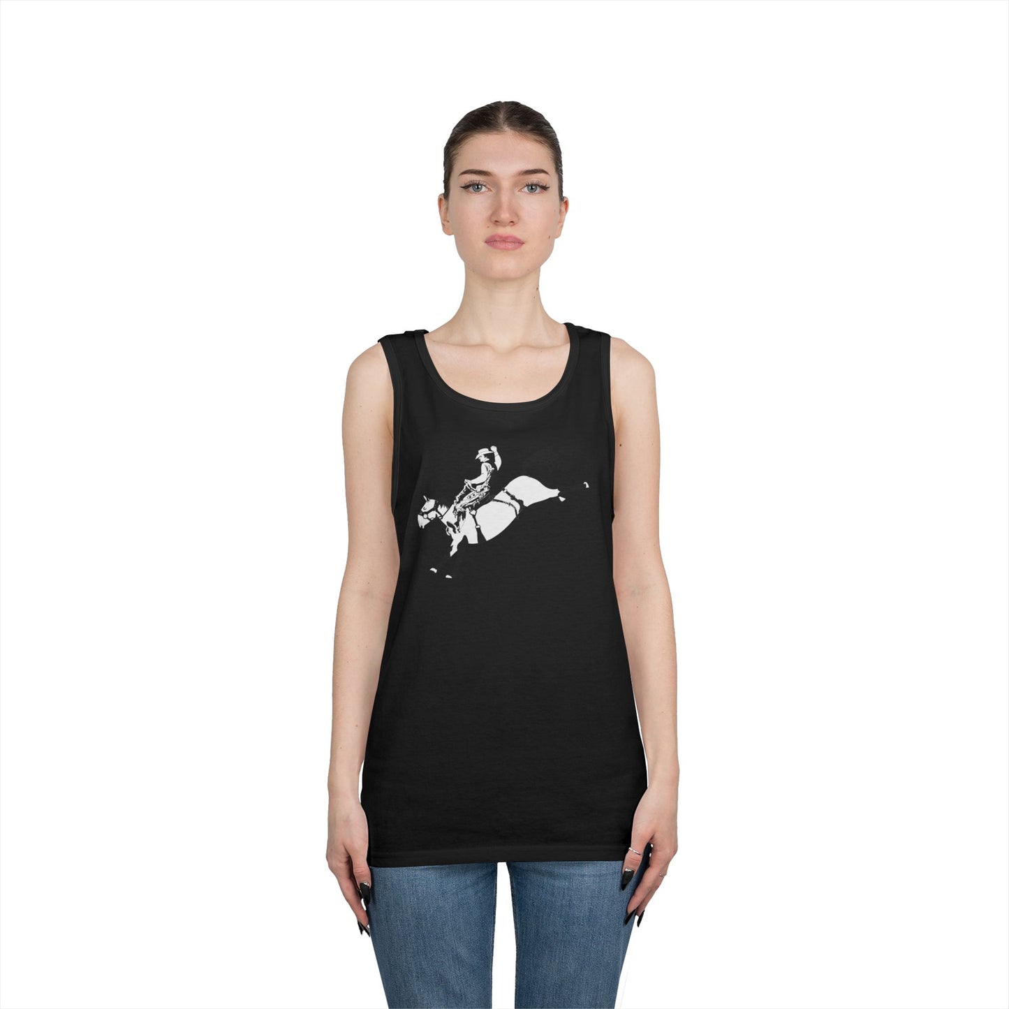 Unisex Heavy Cotton Tank Top - Cowboy - Bronco Buster - BW