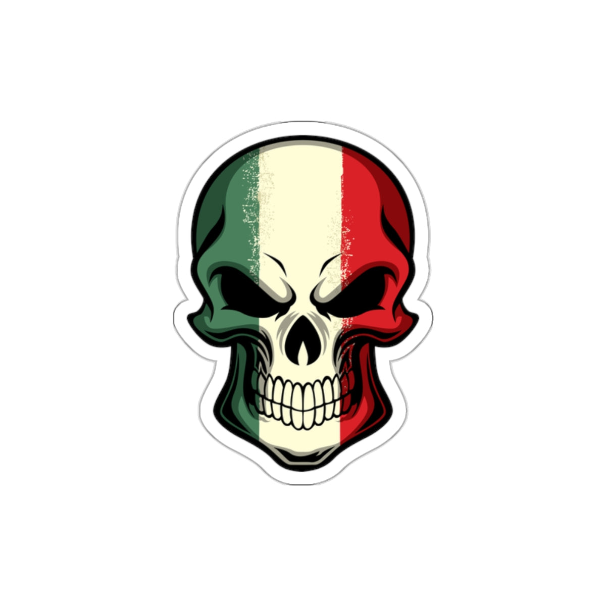 Die-cut stickers - Red White Green Skull