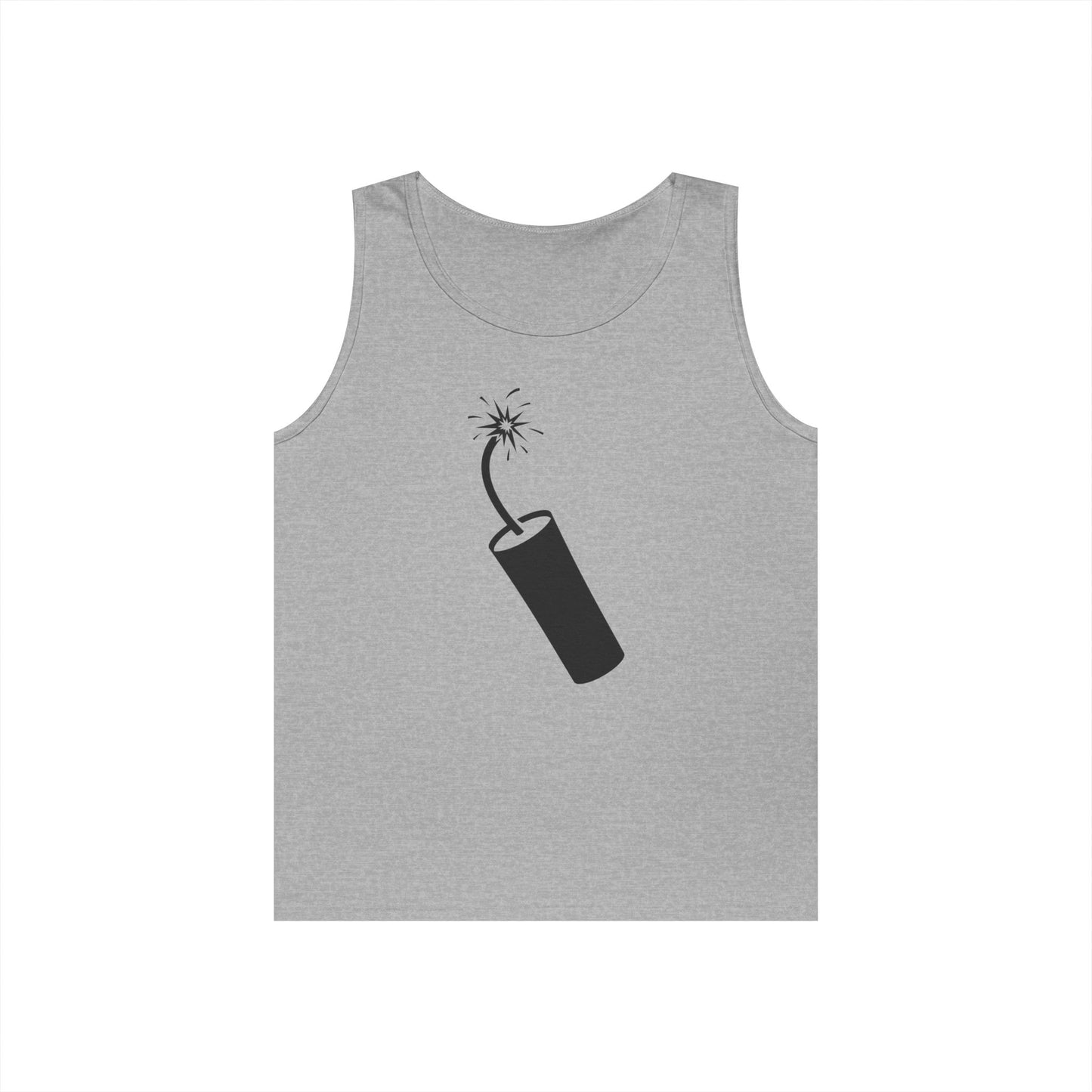 Unisex Heavy Cotton Tank Top - Dynamite Stick w Burng Fuse X 300