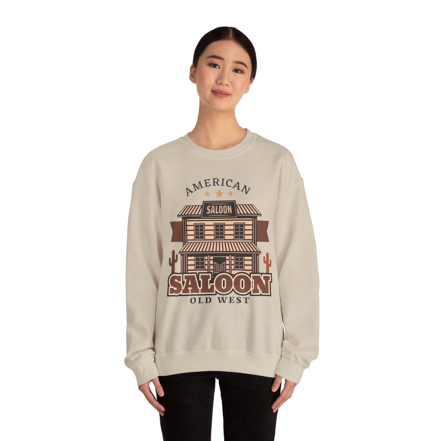 Crewneck Sweatshirt - American Cowboy - Saloon - Wild West