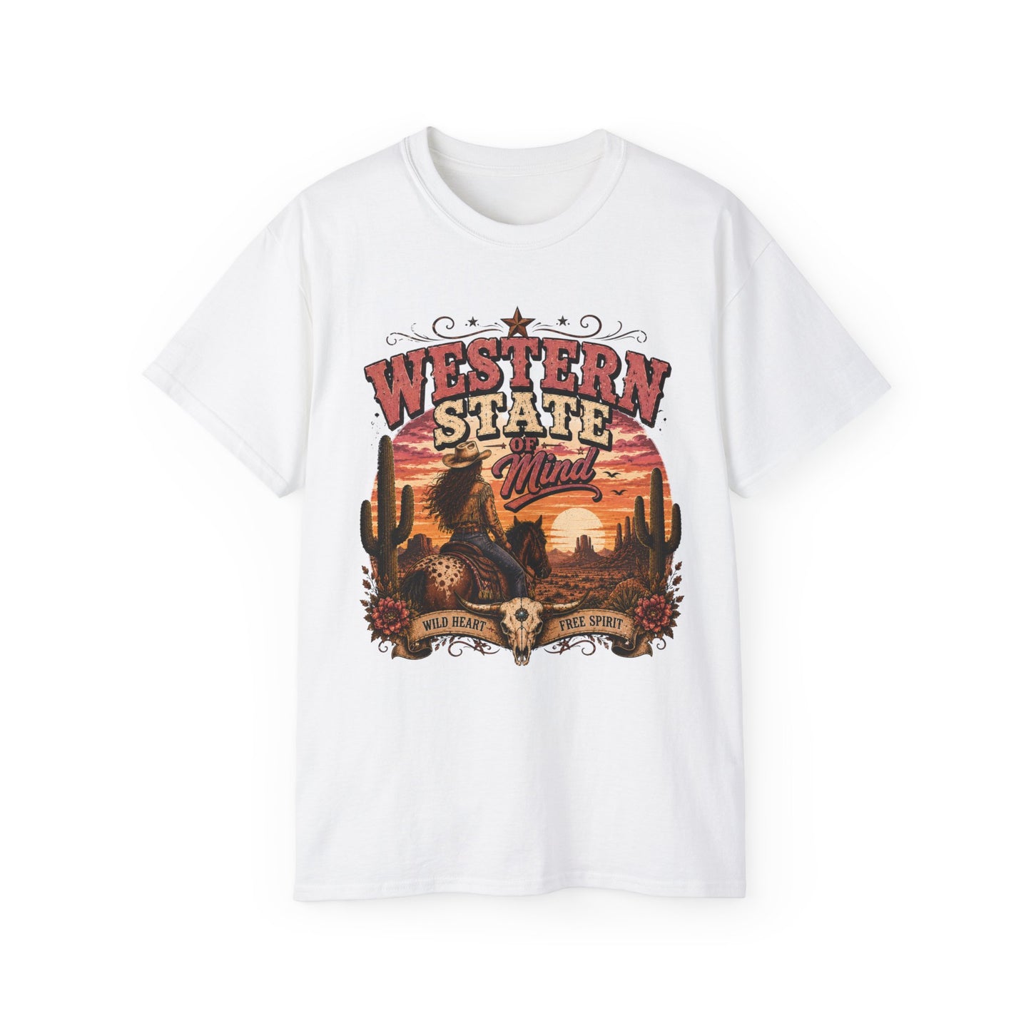 T-Shirt - Western spirit at sunset