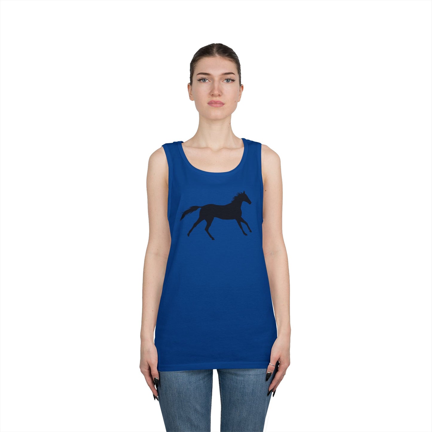 Unisex Heavy Cotton Tank Top - Wild Horse - Running X 300