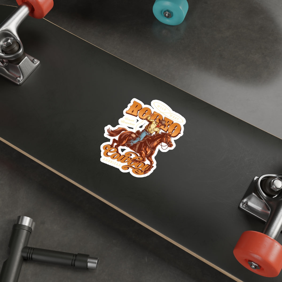 Die-cut stickers - Wild West - Houston, Texas - American Rodeo Cowboy
