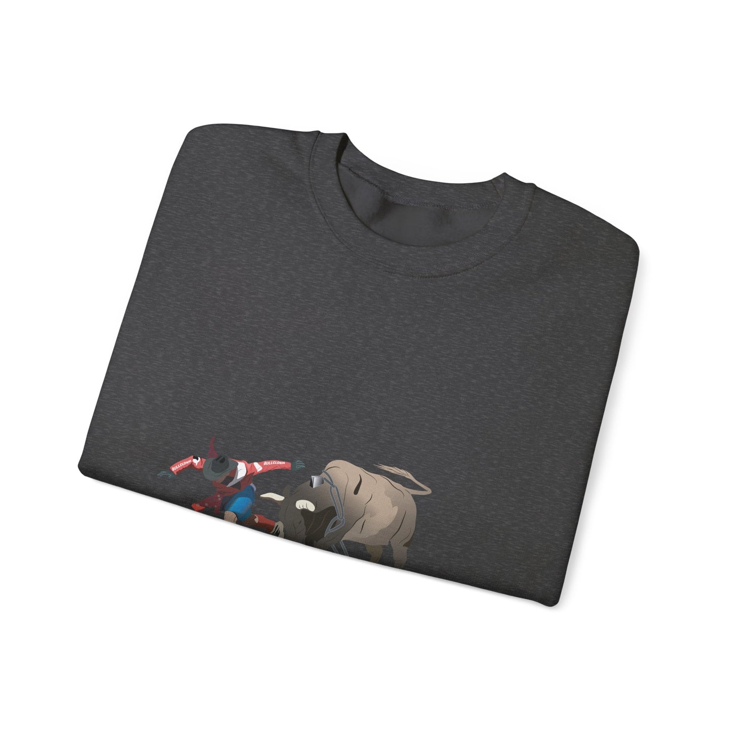 Crewneck Sweatshirt - Rodeo - Bull and Clown