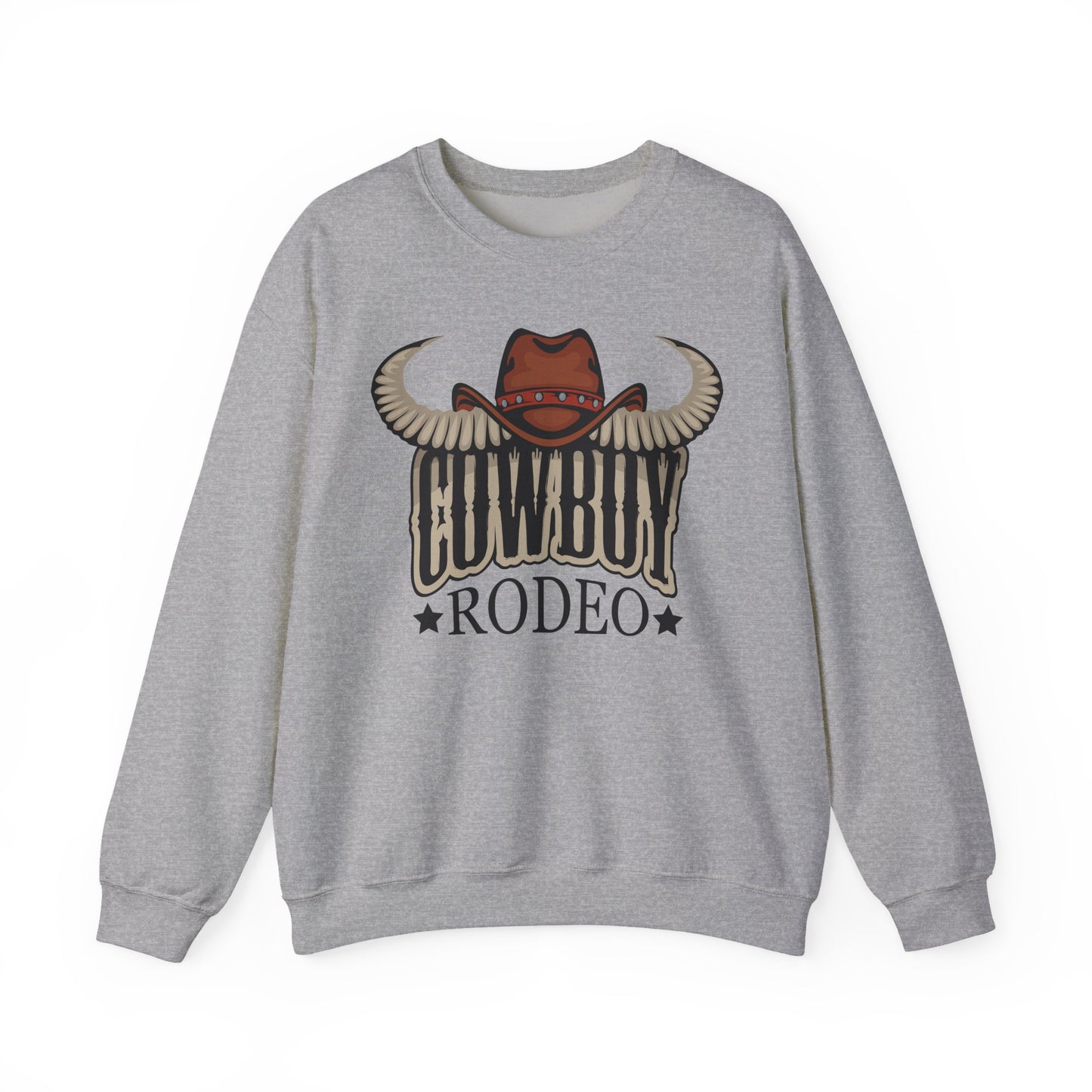 Crewneck Sweatshirt - Cowboy Rodeo - Horn