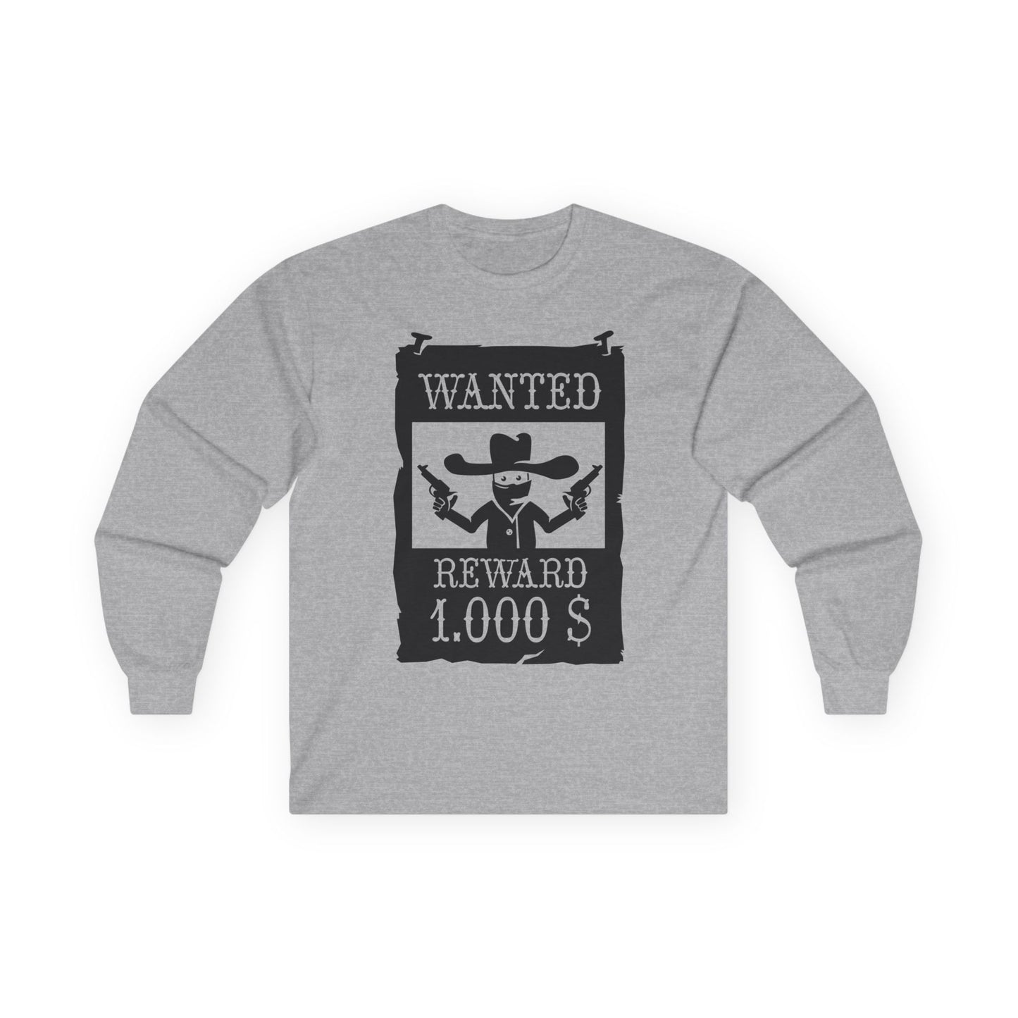 Unisex Ultra Cotton Long Sleeve Tee - Wanted Poster X 300