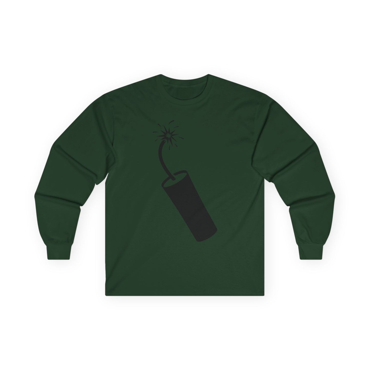 Unisex Ultra Cotton Long Sleeve Tee - Dynamite Stick w Burng Fuse X 300