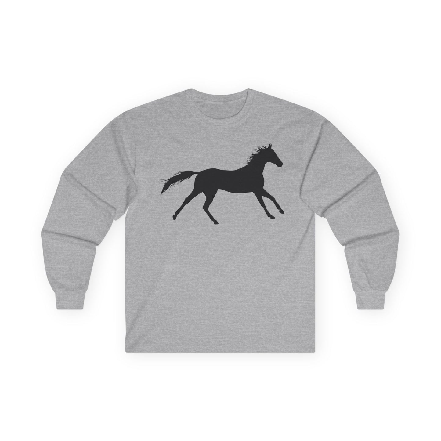 Unisex Ultra Cotton Long Sleeve Tee - Wild Horse - Running X 300