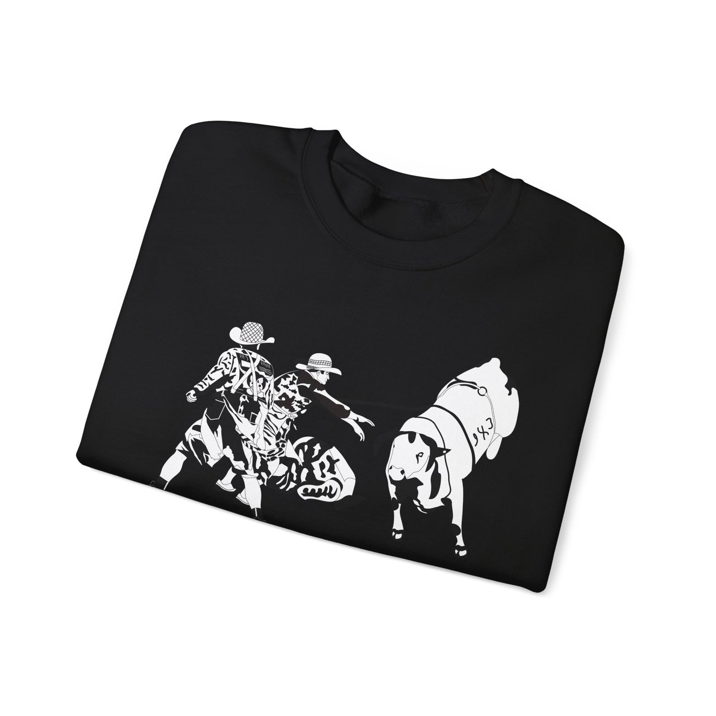 Crewneck Sweatshirt - Clowns and Bull - BW