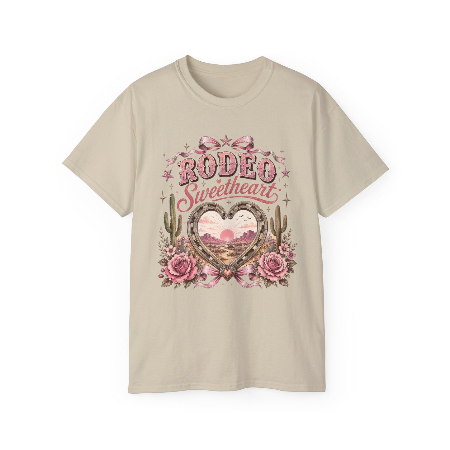 T-Shirt - Rodeo sweetheart with floral details