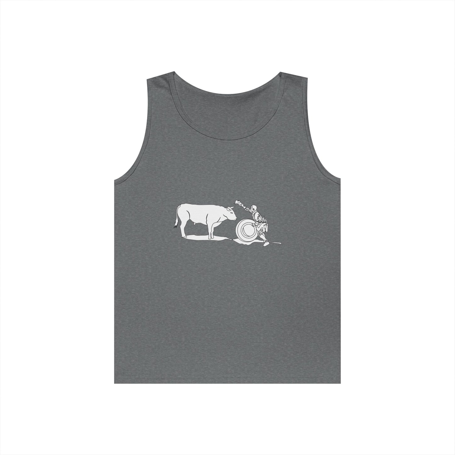 Unisex Heavy Cotton Tank Top - Clown and Bull - LA