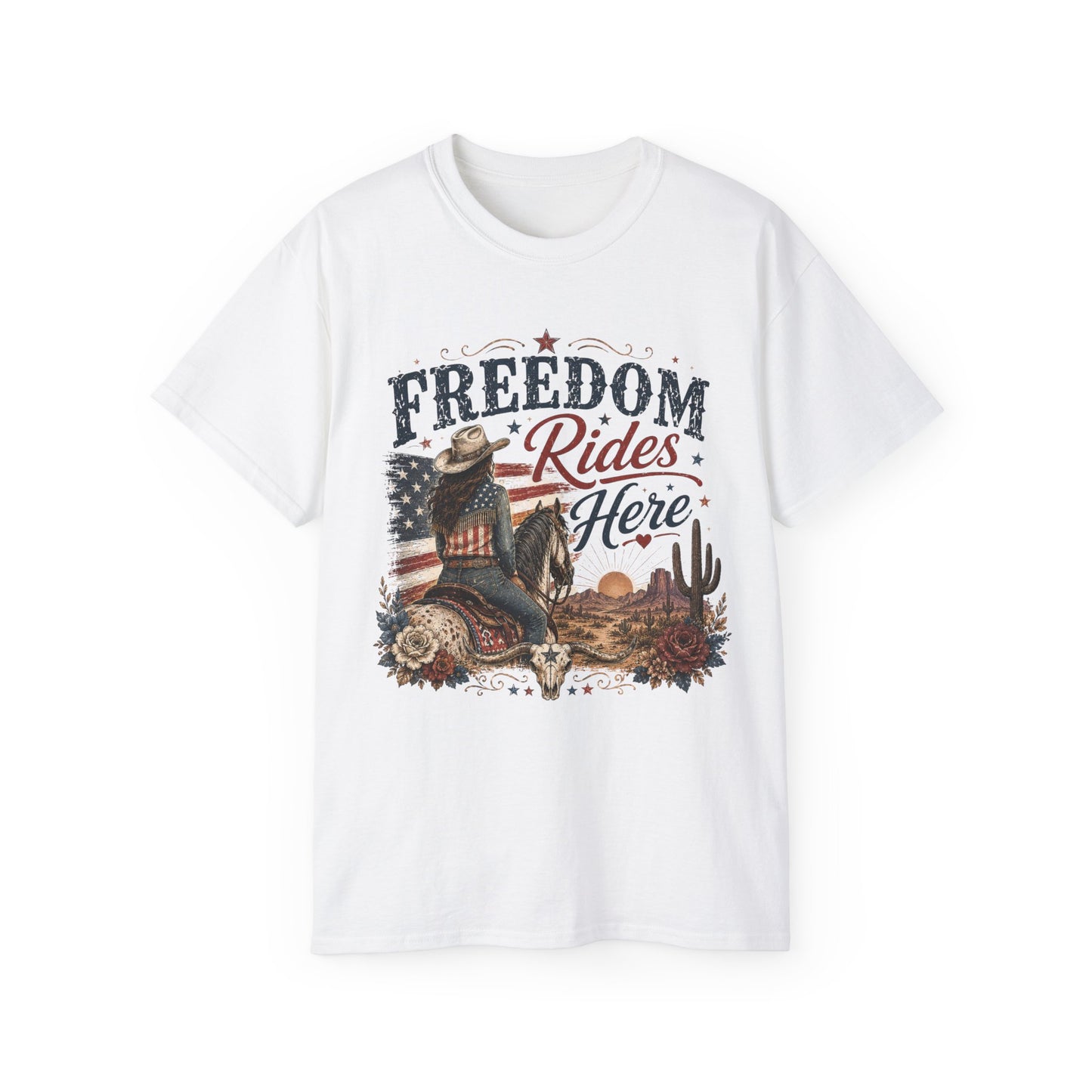 T-Shirt - Freedom Rides Here