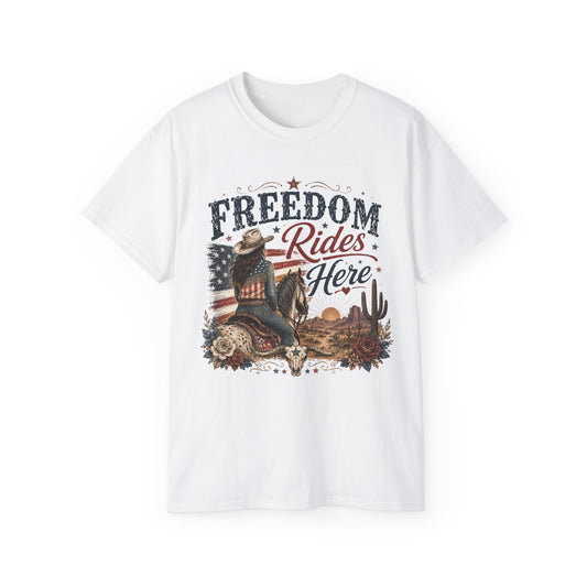 T-Shirt - Freedom Rides Here