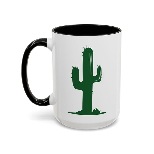 Accent Coffee Mug (11, 15oz) - Green Western Cactus X 300