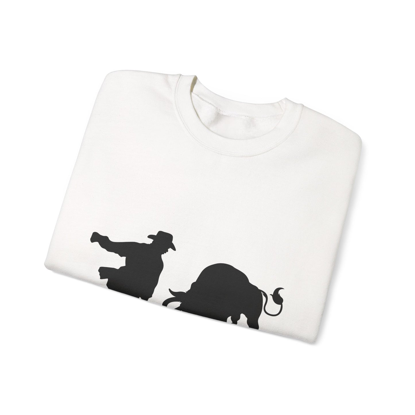 Crewneck Sweatshirt - Clown and Bull - Silhouette