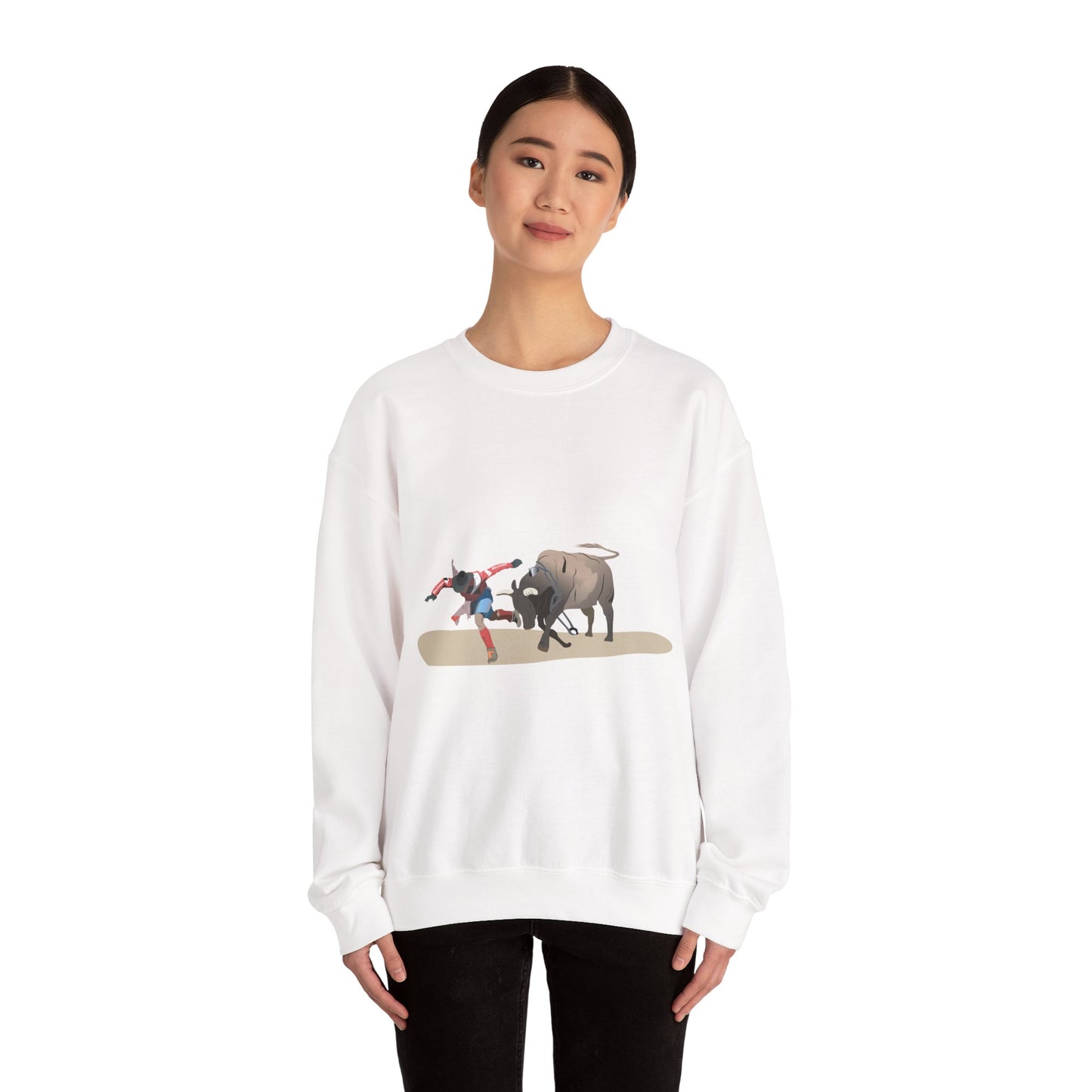 Crewneck Sweatshirt - Rodeo - Bull and Clown