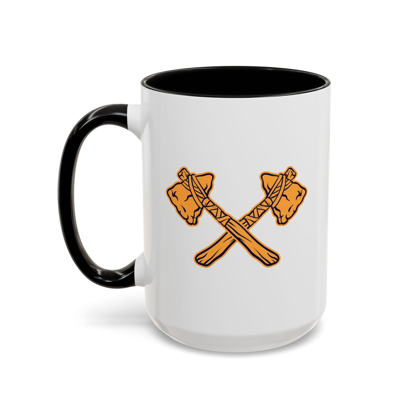 Accent Coffee Mug (11, 15oz) - Crossed Tomahawks