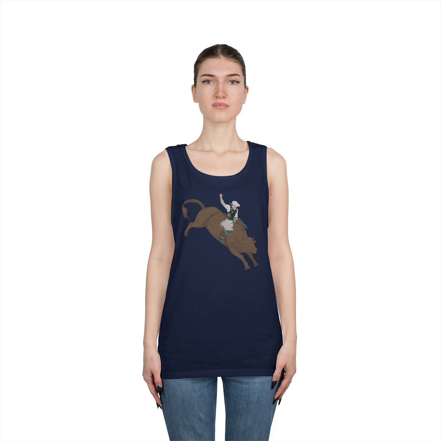 Unisex Heavy Cotton Tank Top - Cowboy - V2