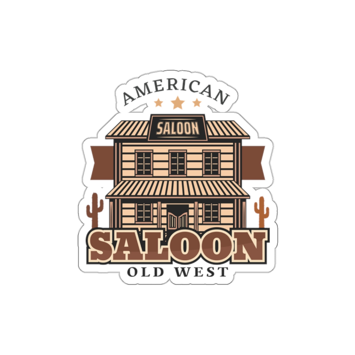 Die-cut stickers - American Cowboy - Saloon - Wild West
