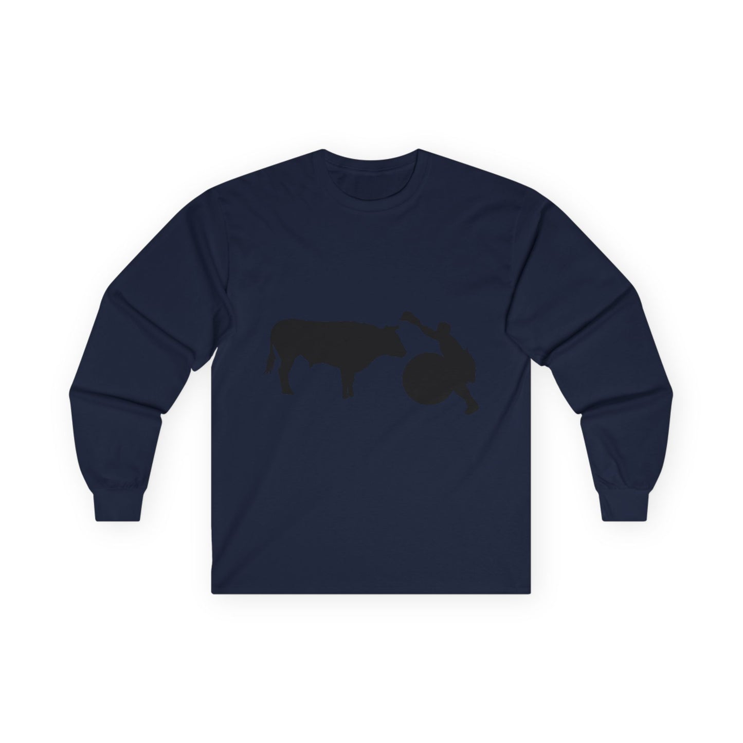 Unisex Ultra Cotton Long Sleeve Tee - Clown and Bull - Silhouette - V2