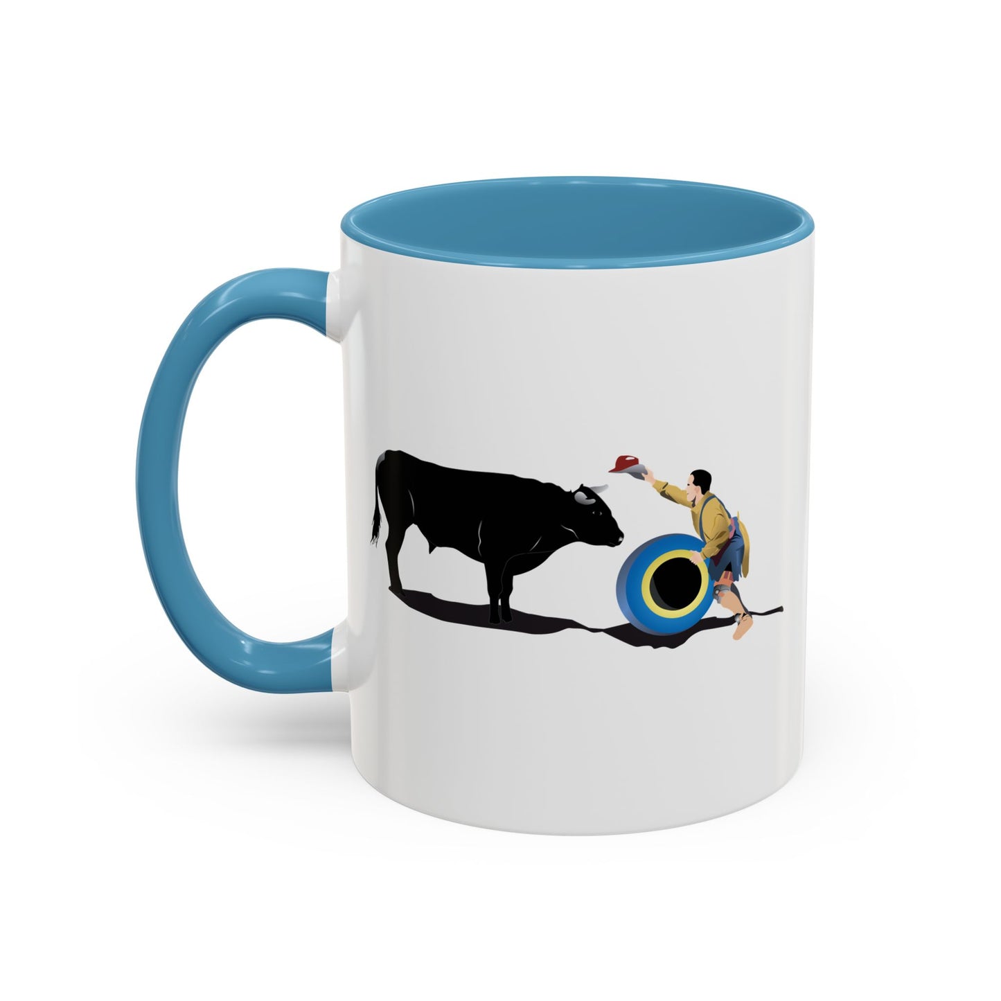 Accent Coffee Mug (11, 15oz) - Clown and Bull