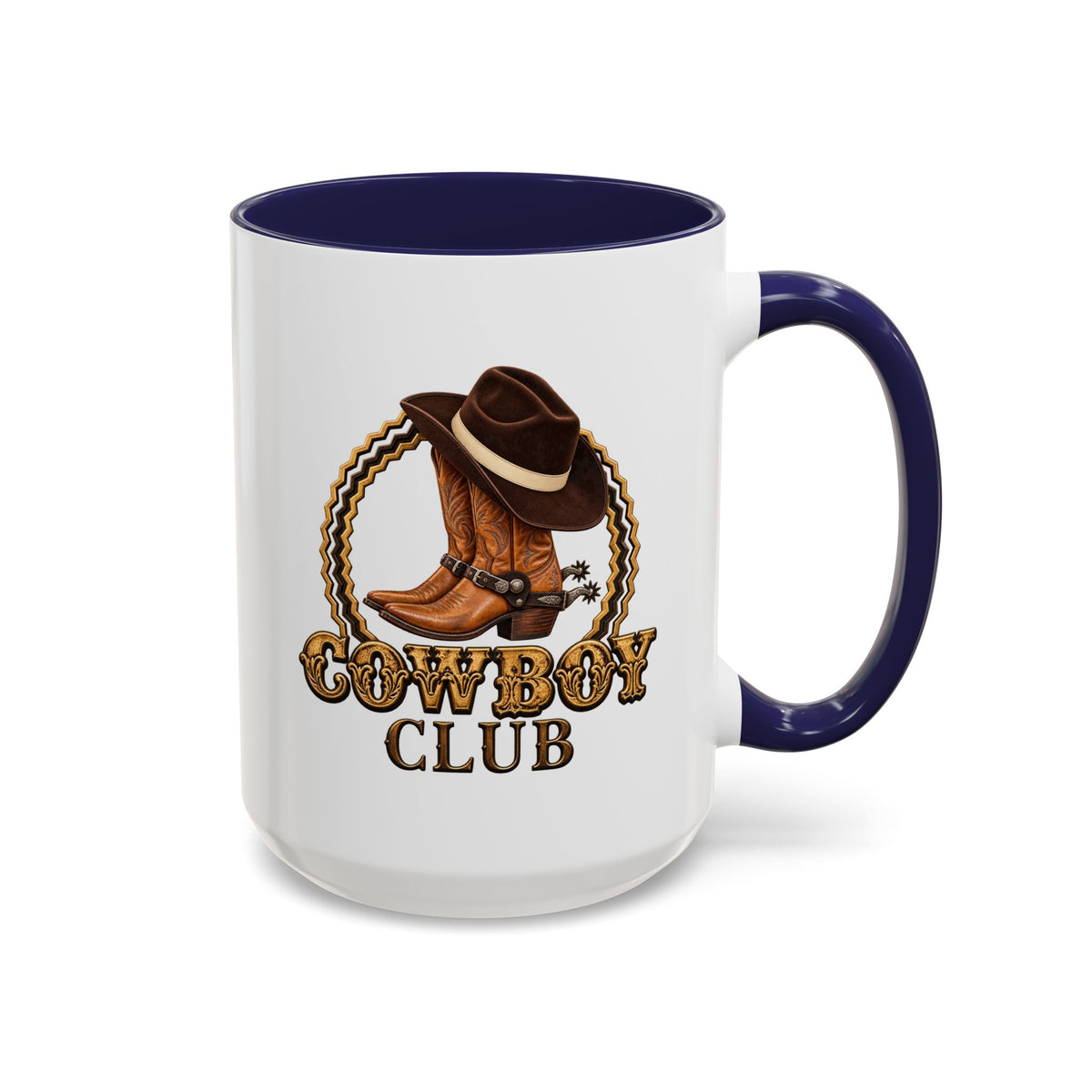 Accent Coffee Mug (11, 15oz) - Cowboys - Cowboy Club - Color - 3D Transparent