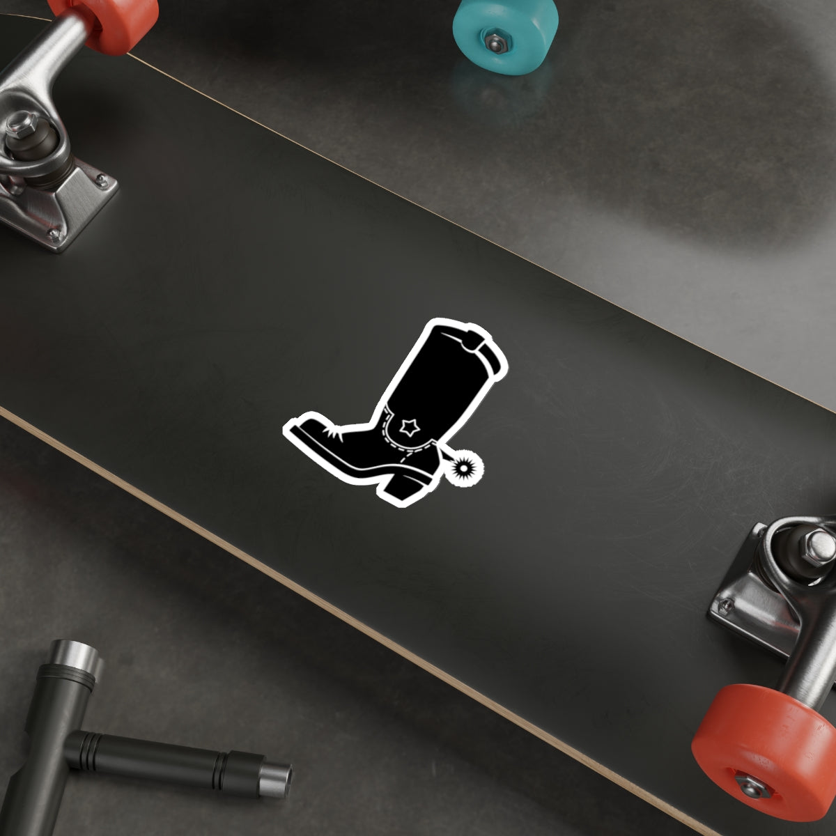 Die-cut stickers - Western Boot with Spur X 300