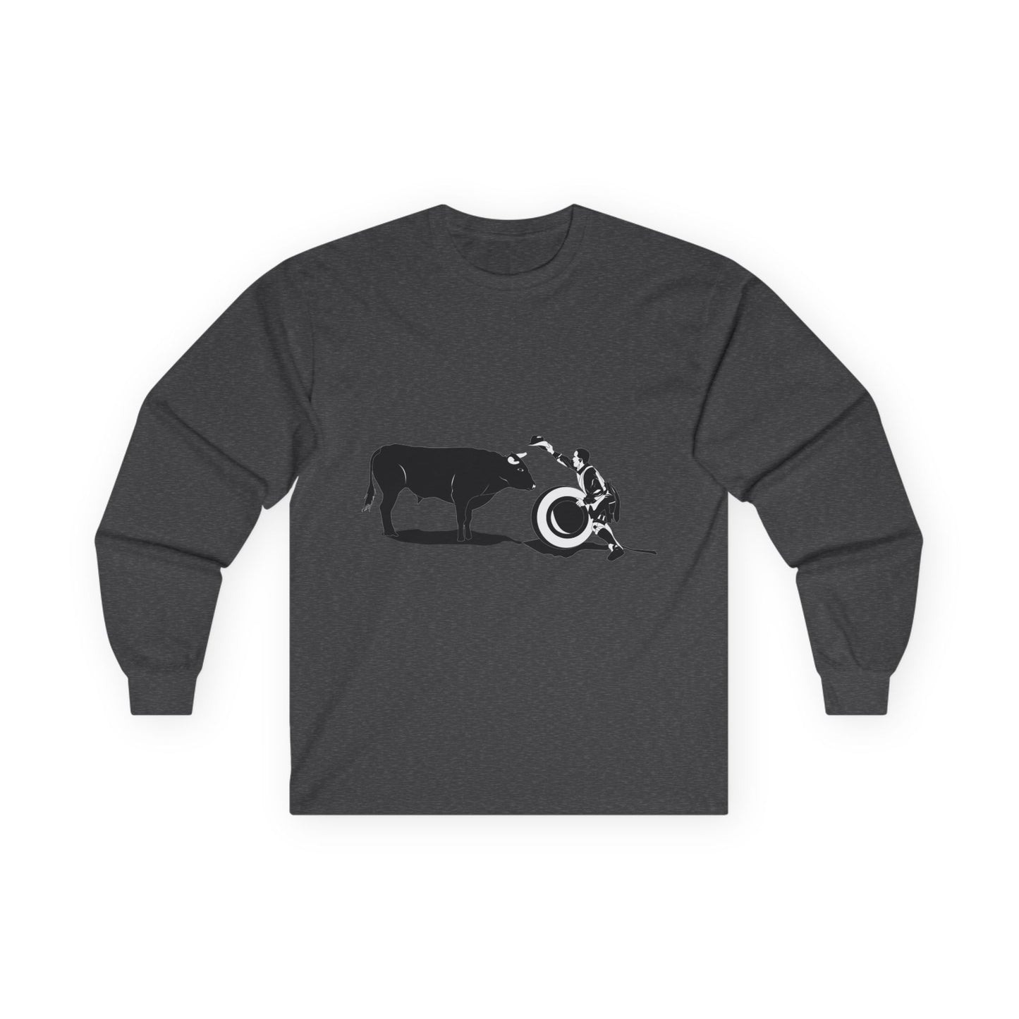 Unisex Ultra Cotton Long Sleeve Tee - Clown and Bull - BW