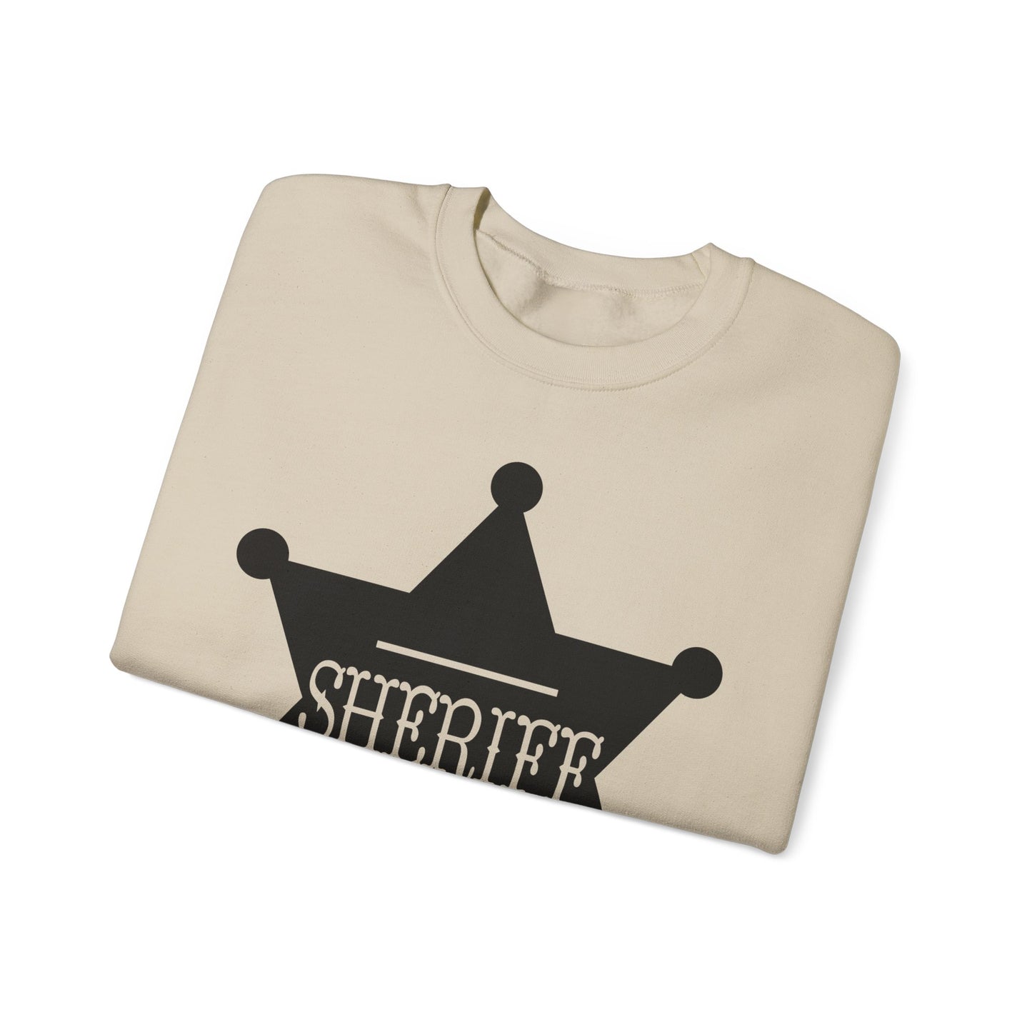 Crewneck Sweatshirt - Sheriff Badge w Txt Sheriff X 300
