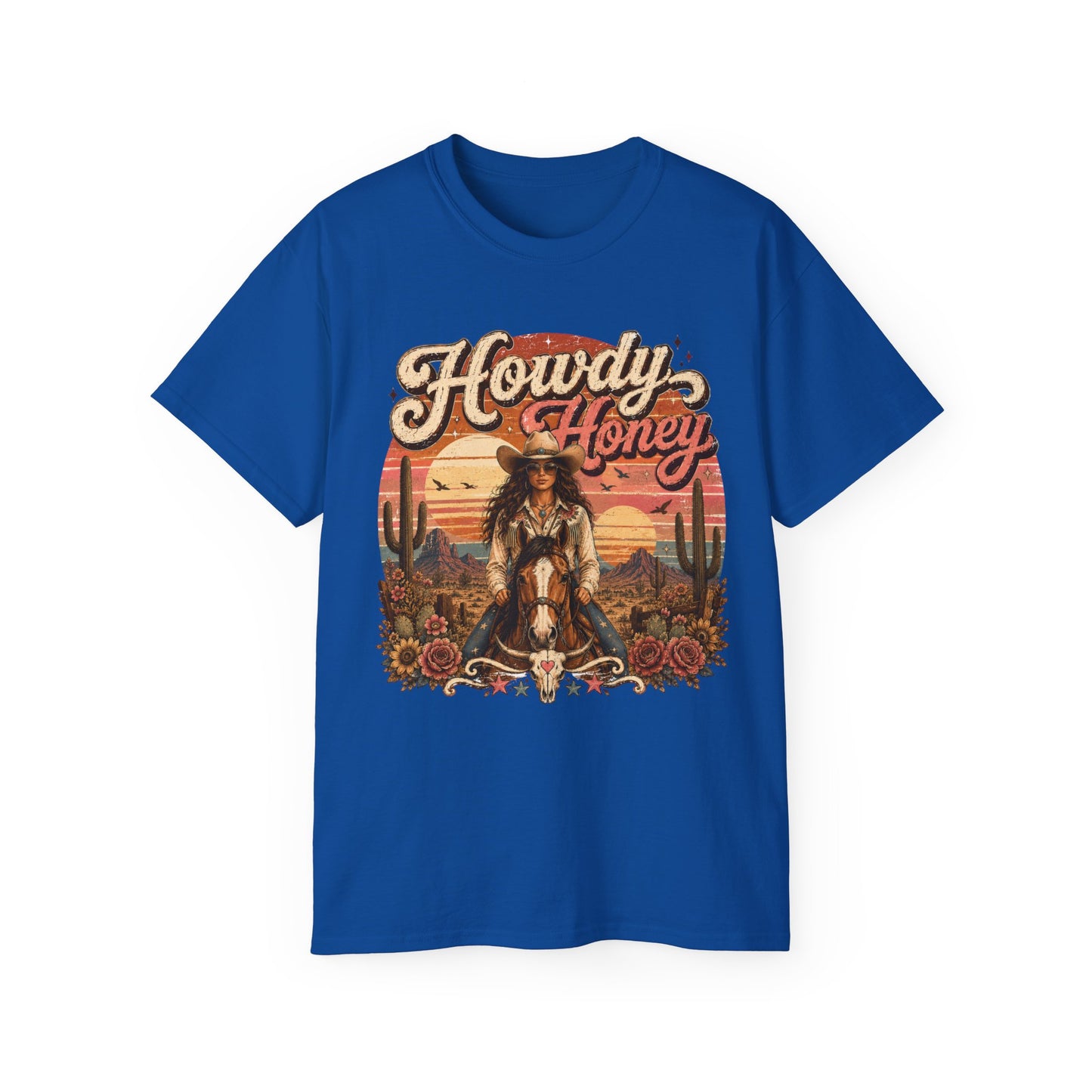 T-Shirt - Howdy honey cowgirl sunset vibes