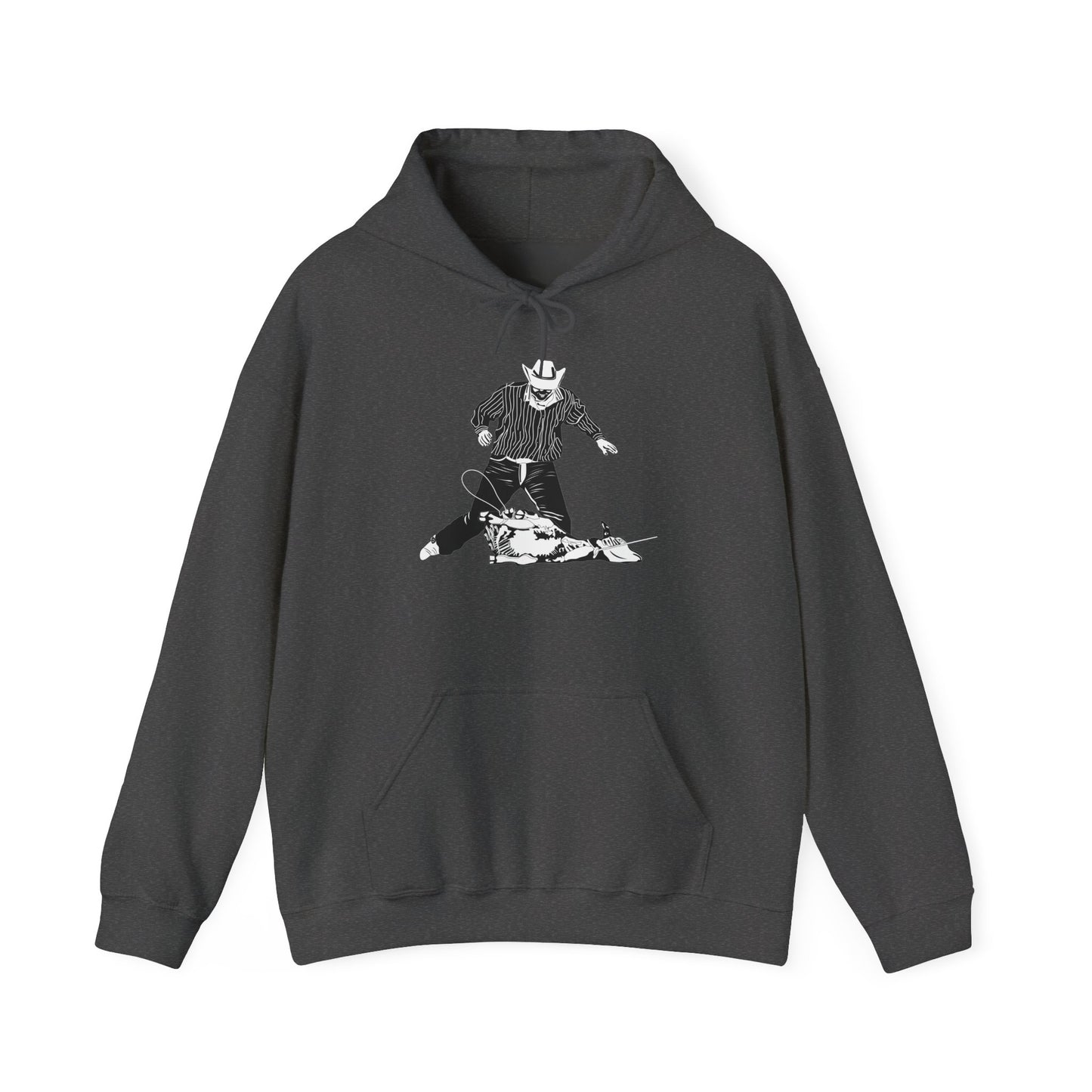 Unisex Hoodie - Calf Roping - BW