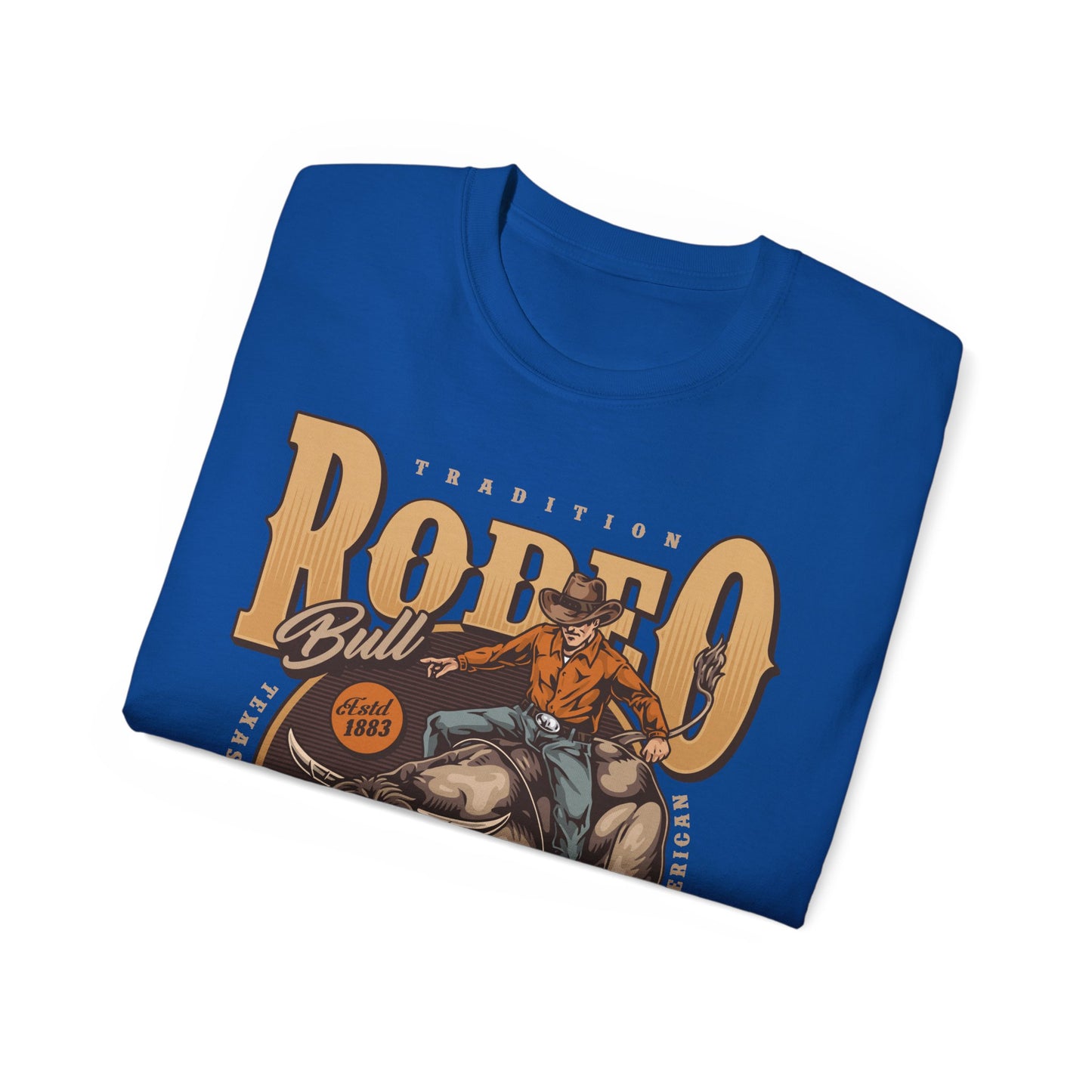 Unisex Ultra Cotton Tee - Tradition Rodeo Bull - Real Cowboys