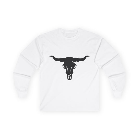 Unisex Ultra Cotton Long Sleeve Tee - Cattle Skull X 300