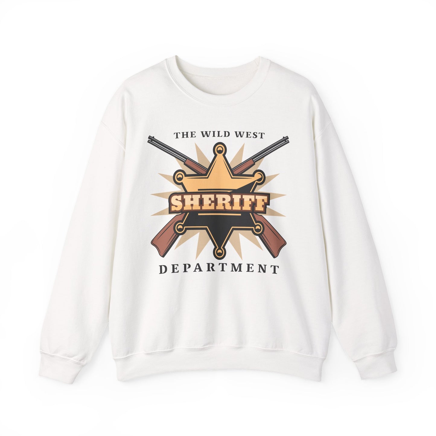 Crewneck Sweatshirt - Western Cowboy - The Wild West - Sheriff Department