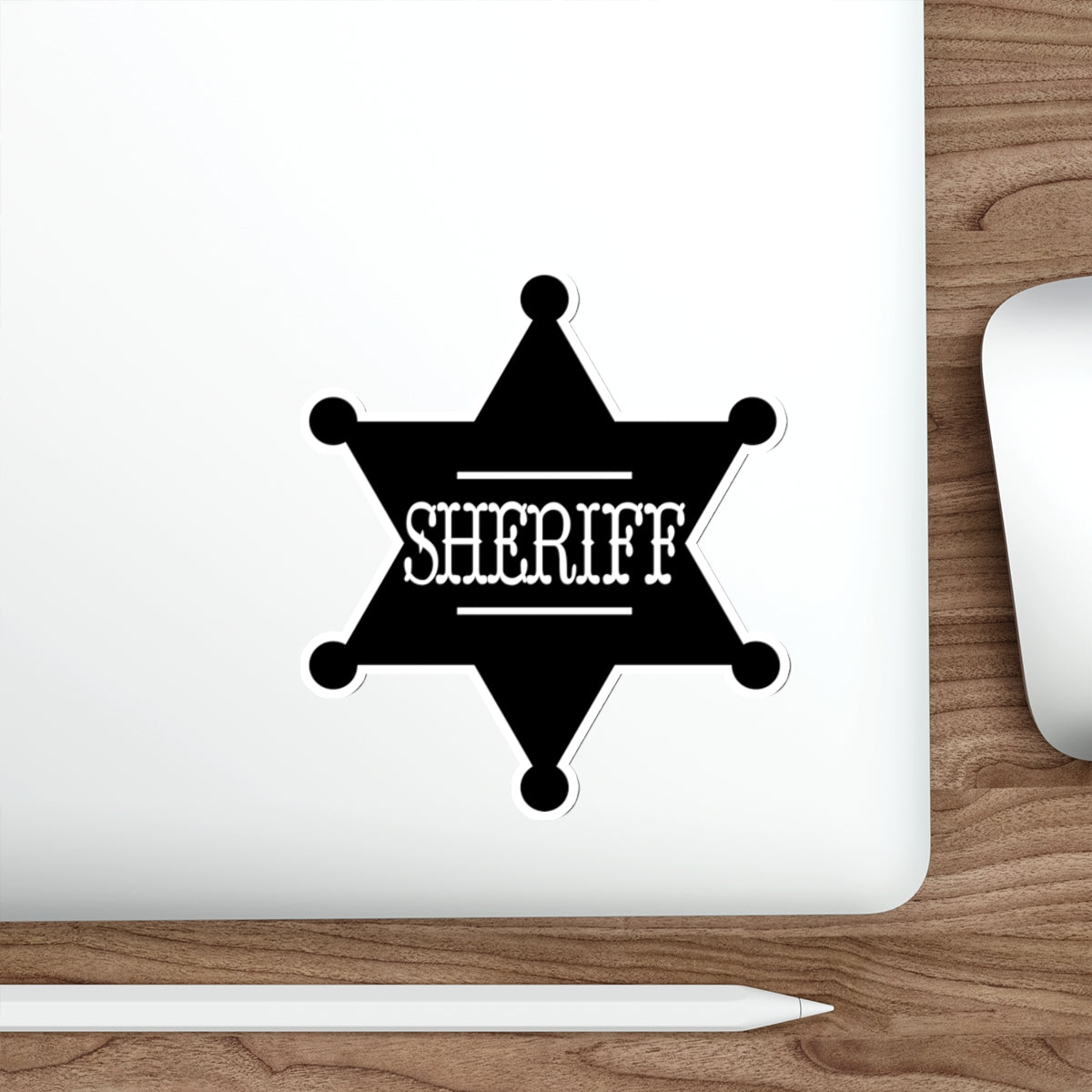 Die-cut stickers - Sheriff Badge w Txt Sheriff X 300