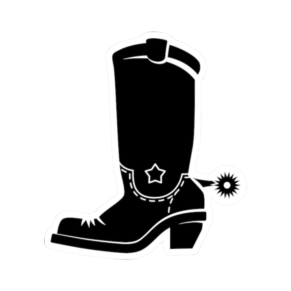 Kiss-Cut Stickers - Western Boot with Spur X 300