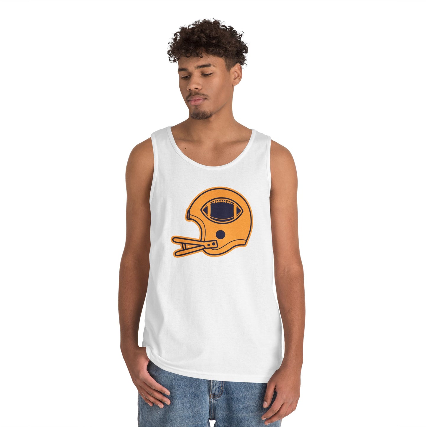 Unisex Heavy Cotton Tank Top - Football Helmet
