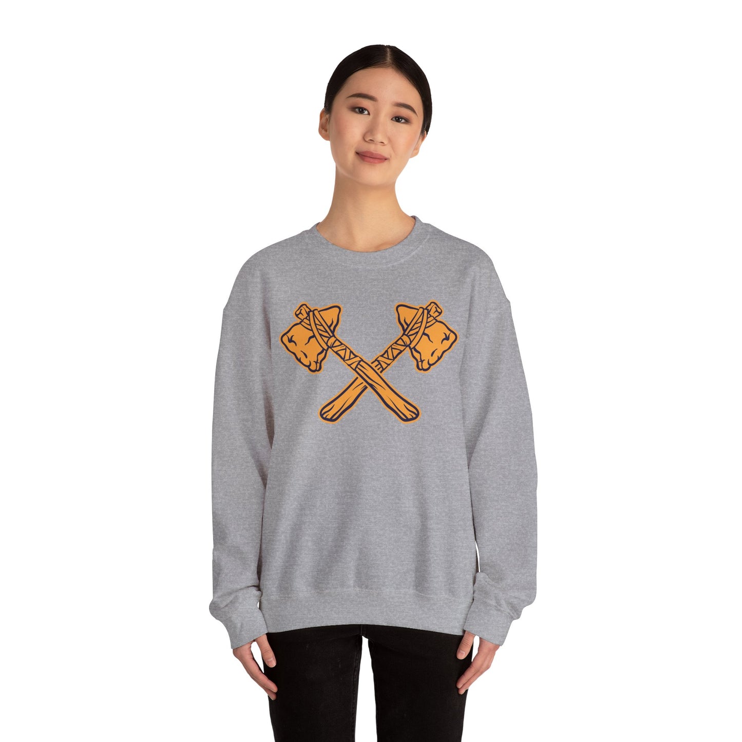 Crewneck Sweatshirt - Crossed Tomahawks