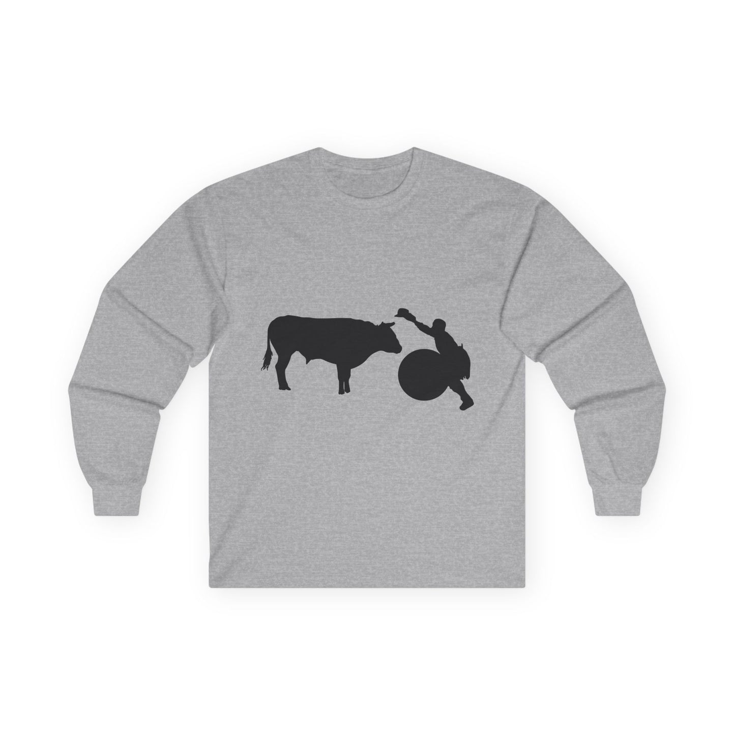 Unisex Ultra Cotton Long Sleeve Tee - Clown and Bull - Silhouette - V2